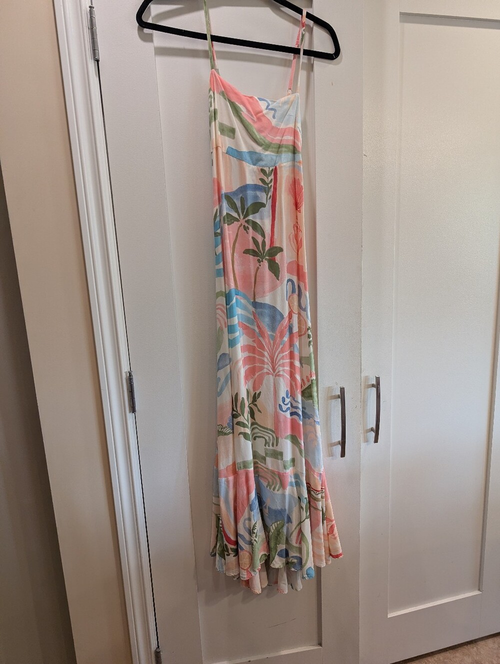 Paper Heart Empire Waist Maxi Dress,XS
